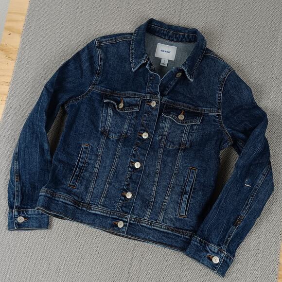 Old Navy Custom Jean Jacket Women's Medium Blue "Aerosmith" Hand Painted Cropped - Picture 4 of 13